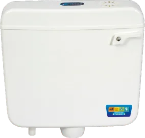 Silver side handle flush tank