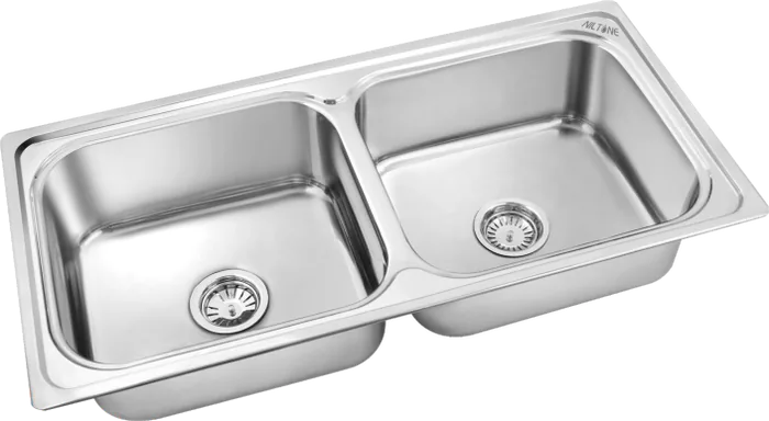 Icon series square double bowl sink
