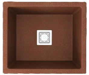 Brown quartz sink